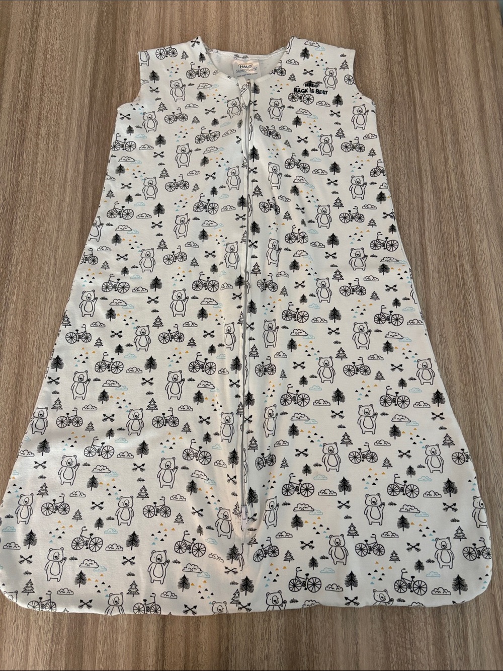 Halo Sleep Sack Size Large 12-18 Months Forest Explorer White Black Unisex